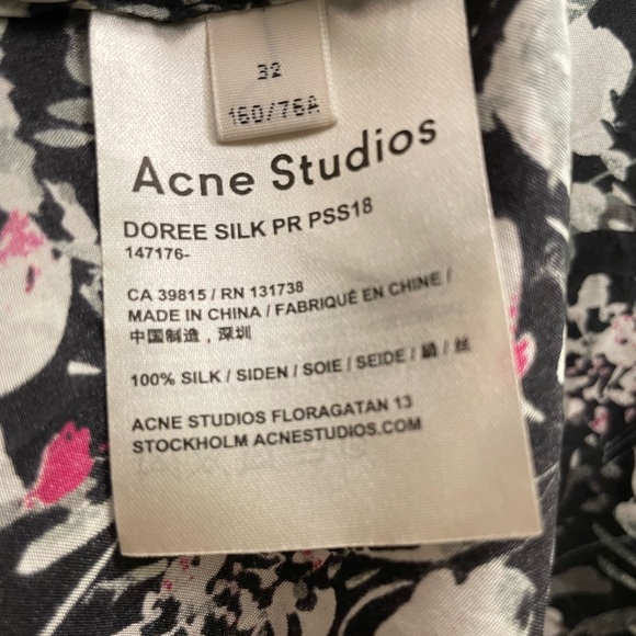Acne Studios 100% Silk Floral Dress - Picture 5 of 8